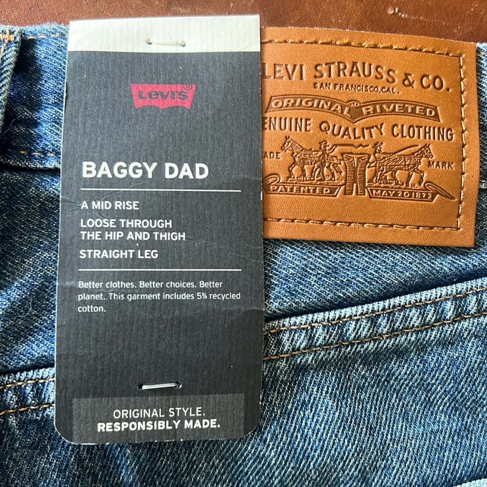 Levi’s NWT Baggy Dad Jeans 23 W x 34L Paradise Found